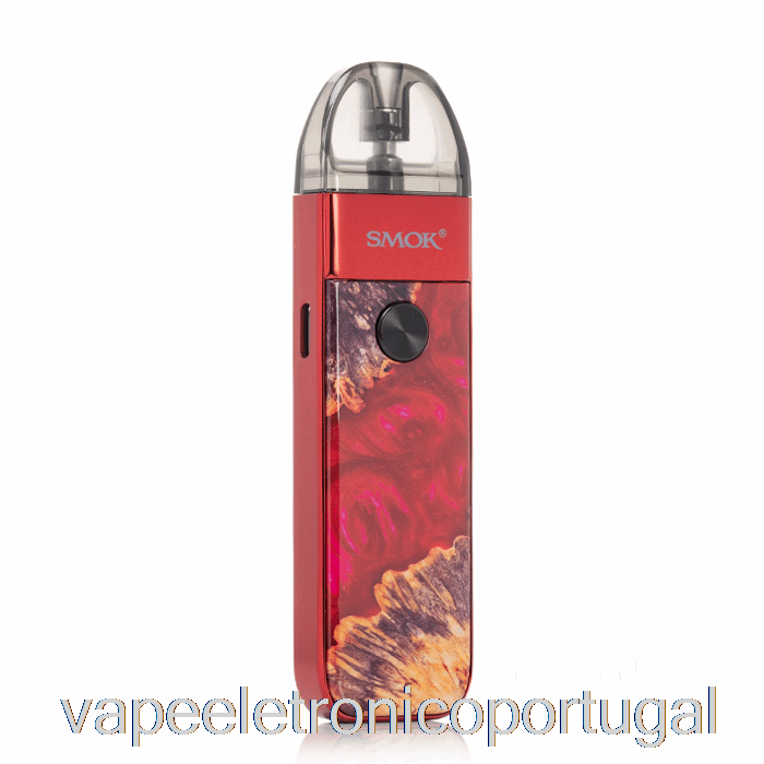 Vape Eletrônico Smok Pozz Pro 25w Pod Sistema Vermelho Estabilização De Madeira